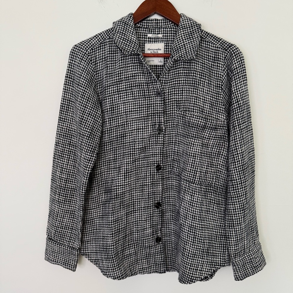 Abercrombie & Fitch Houndstooth Oversized Shacket Size Small